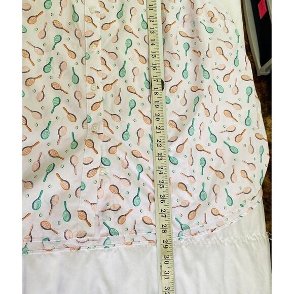 Lands End White Tennis Print Sleeveless Shirt 20W - Picture 8 of 9